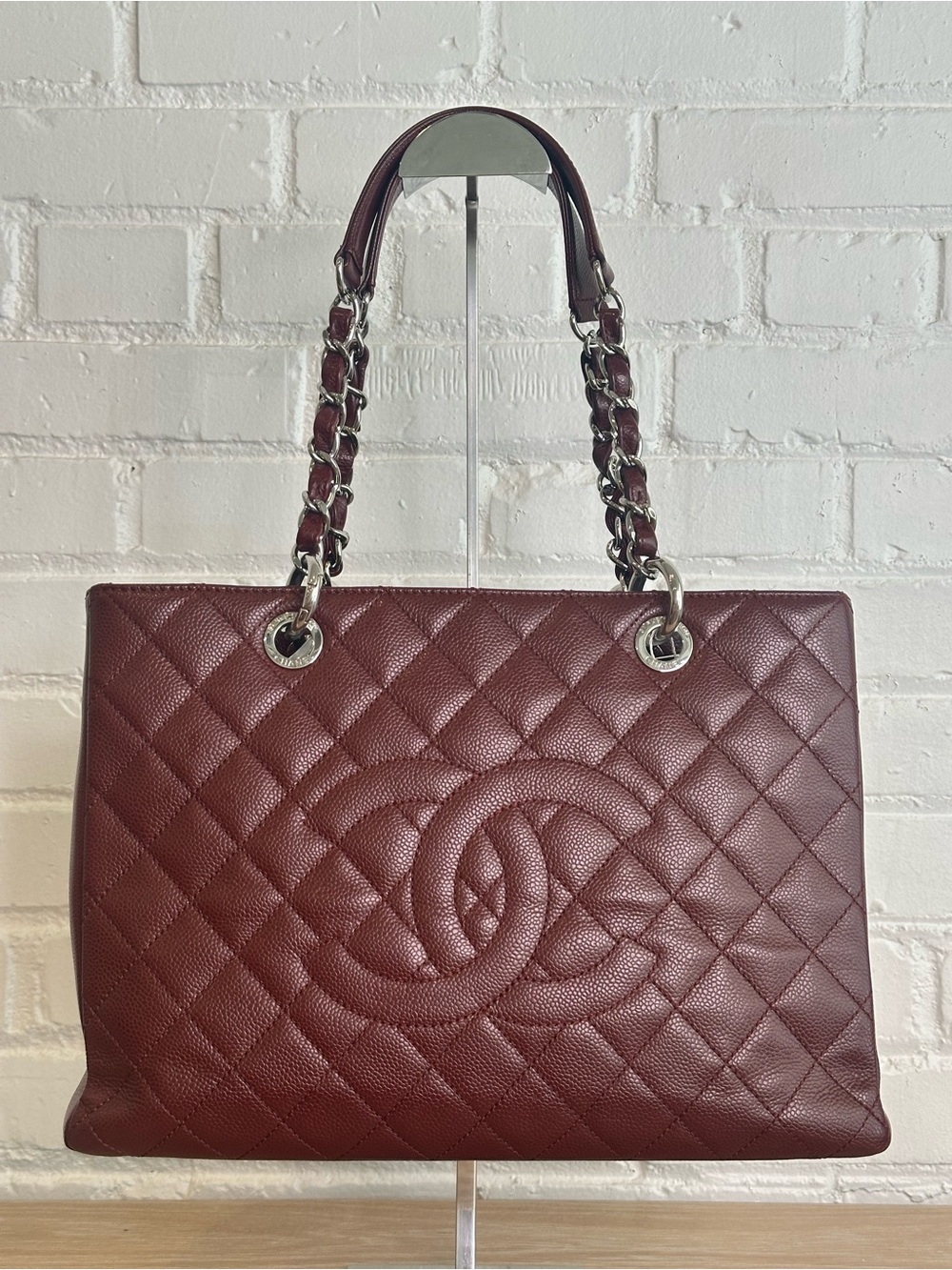 Chanel Grand Shopping Tote, Burgundy